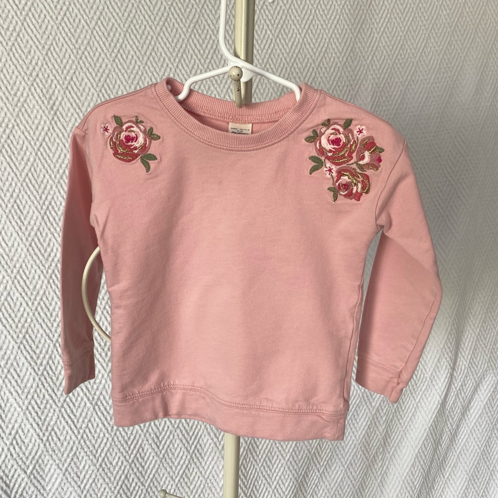 Oshkosh Girls Sweatshirt Pink Roses 3t